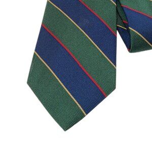 346 Brooks Brothers Silk Repp Tie Men’s 60” Green Navy Stripe Academia Classic